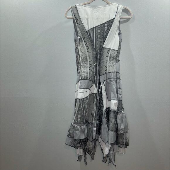 C’Fait Pour Vous Paris Abstract Layered Asymmetrical Dress Size 1 EU France - Picture 8 of 14